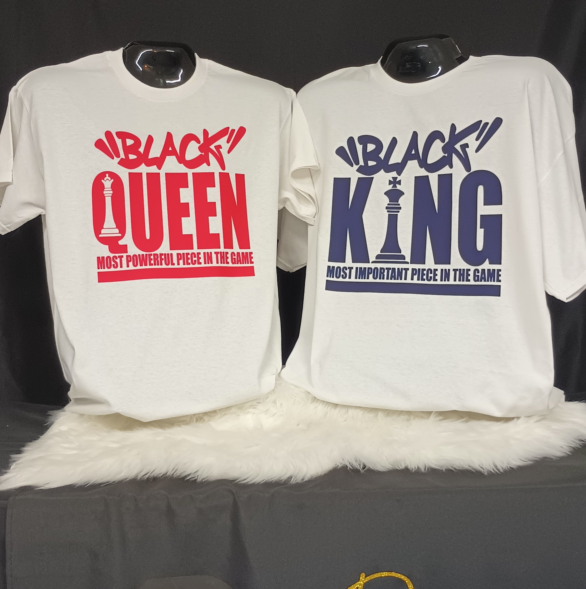 Customize Black King & Queen Couple Shirts