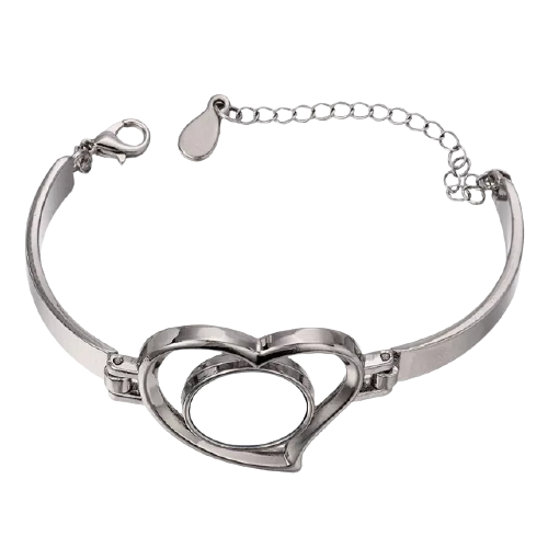 Sublimation Heart Charm Bracelets