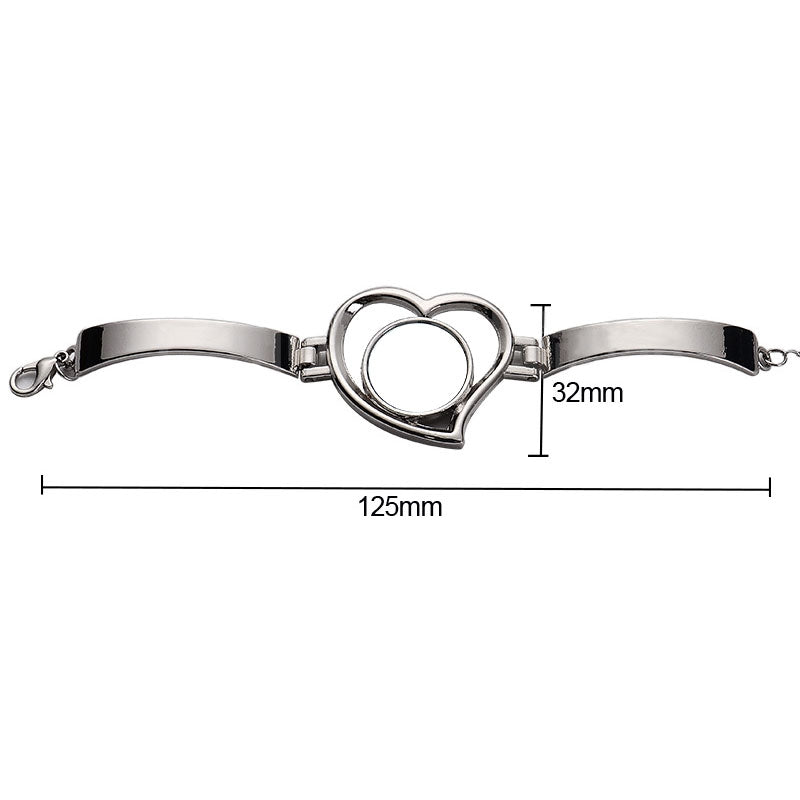 Sublimation Heart Charm Bracelets