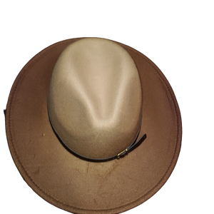 Classy Two Tone Feather Belt Unisex Fedora Hats