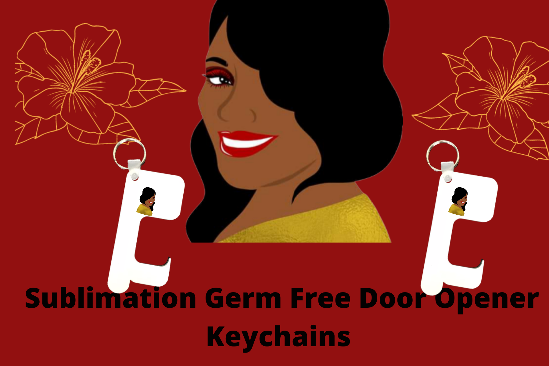 Sublimation Germ Free Door Opener Keychains