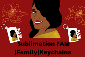 Sublimation FAM Double Sided Keychains