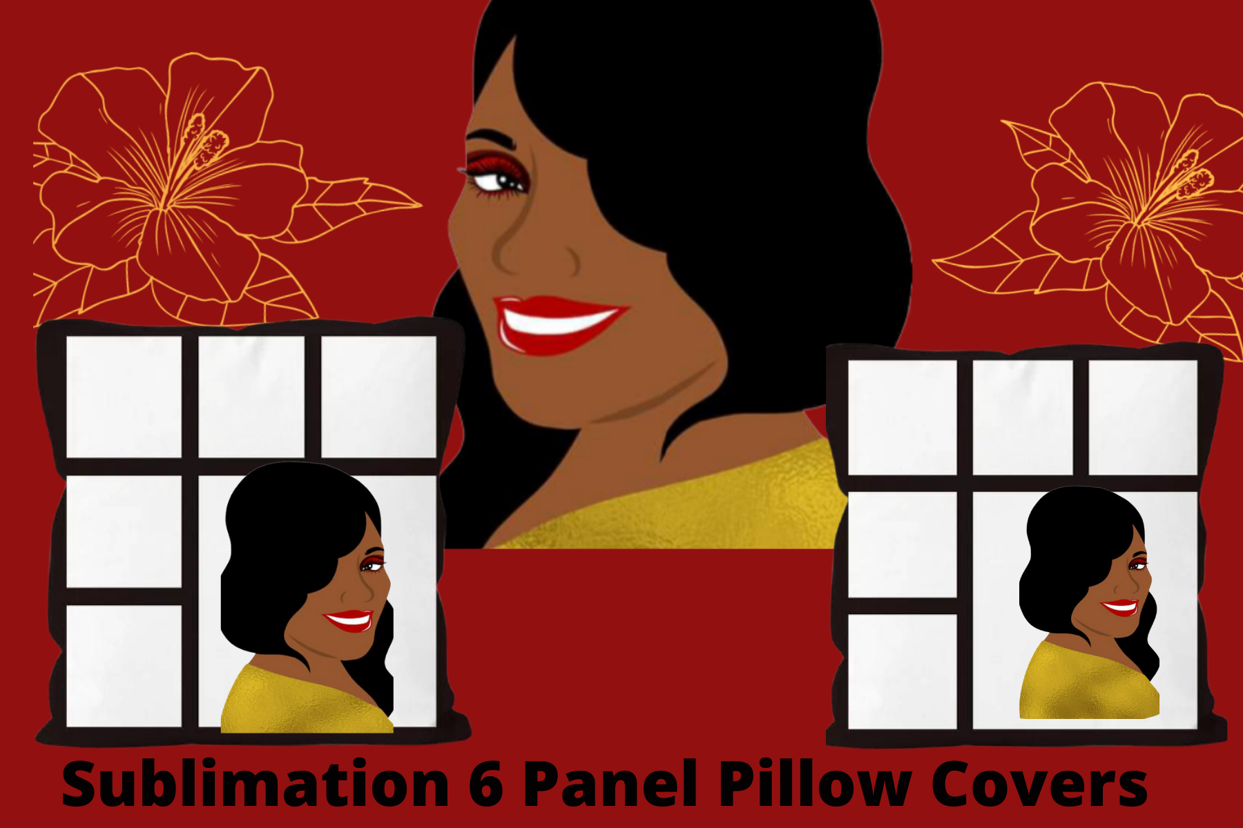 6 Panel Plush Sublimation Pillow Covers