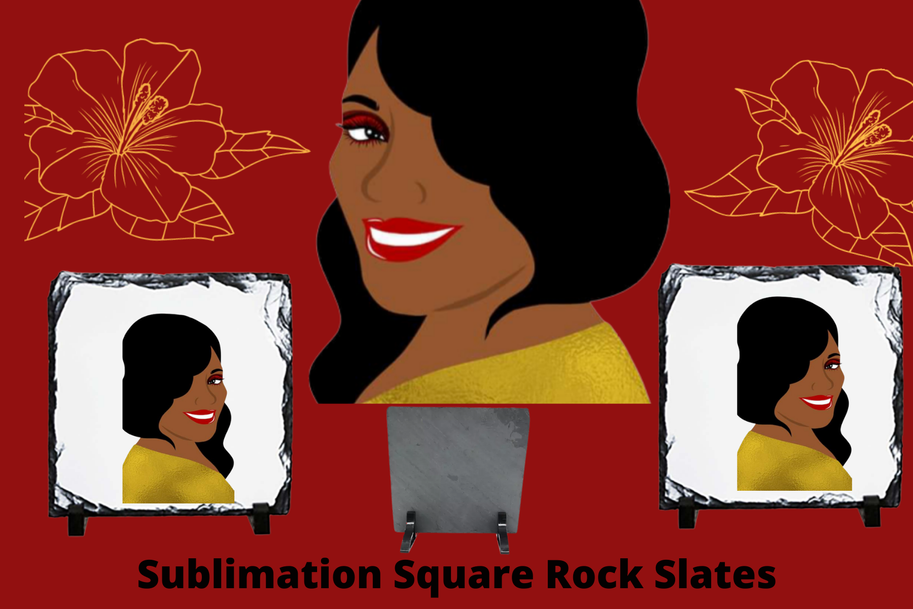 Square Sublimation Rock Slates