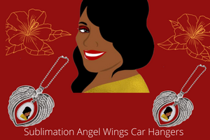 Sublimation Double- Sided Angel Wings Car Hangers