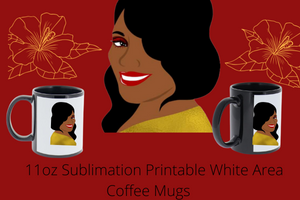 11oz Sublimation Printable White Area Coffee Mugs