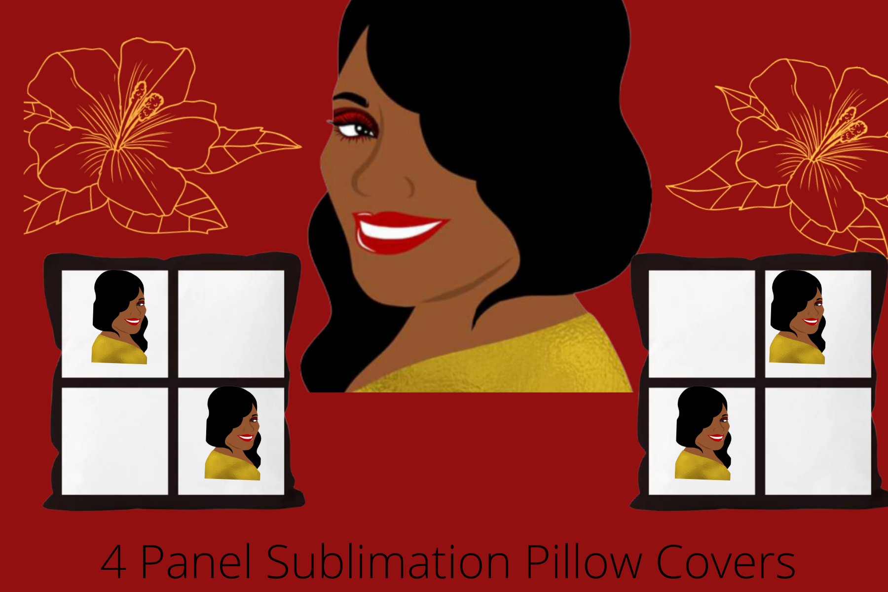 4 Panel Plush Sublimation Pillow Covers