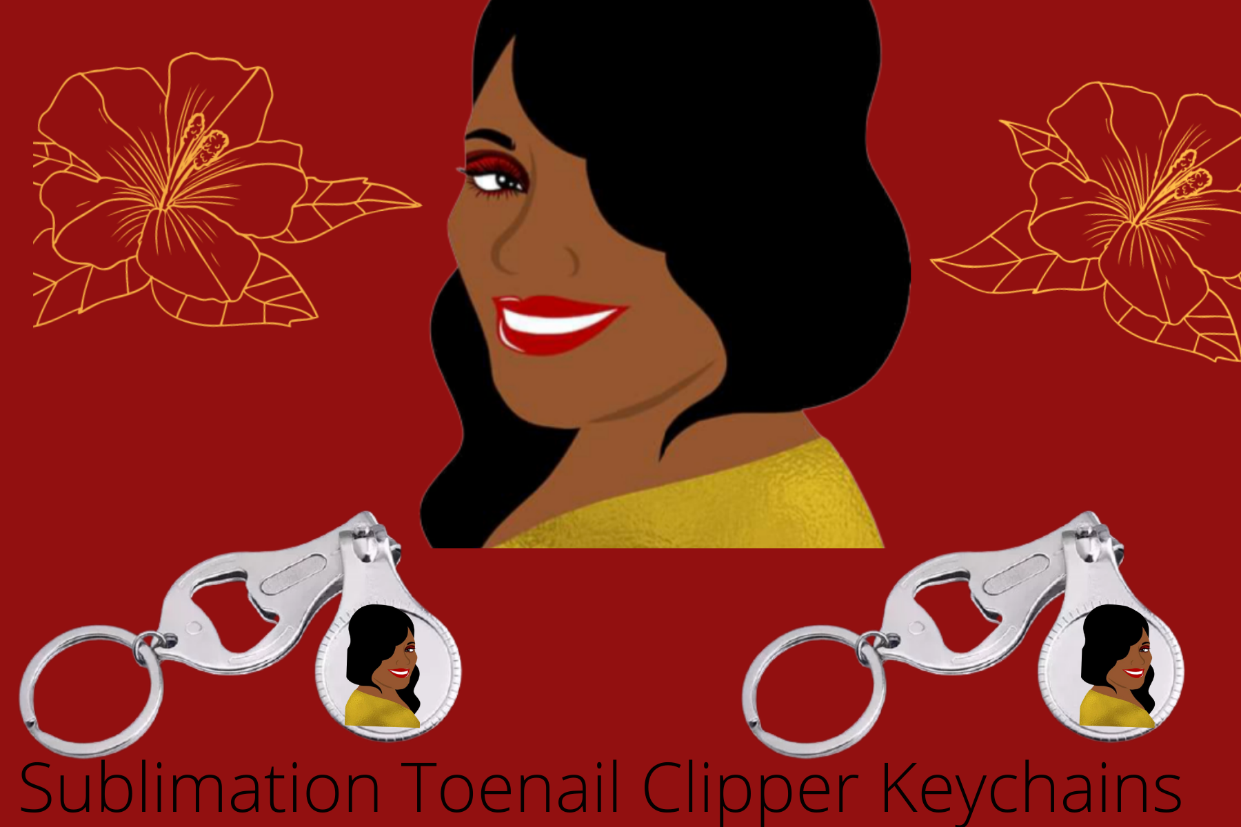 Sublimation Nail Clipper/Bottle Opener Keychains