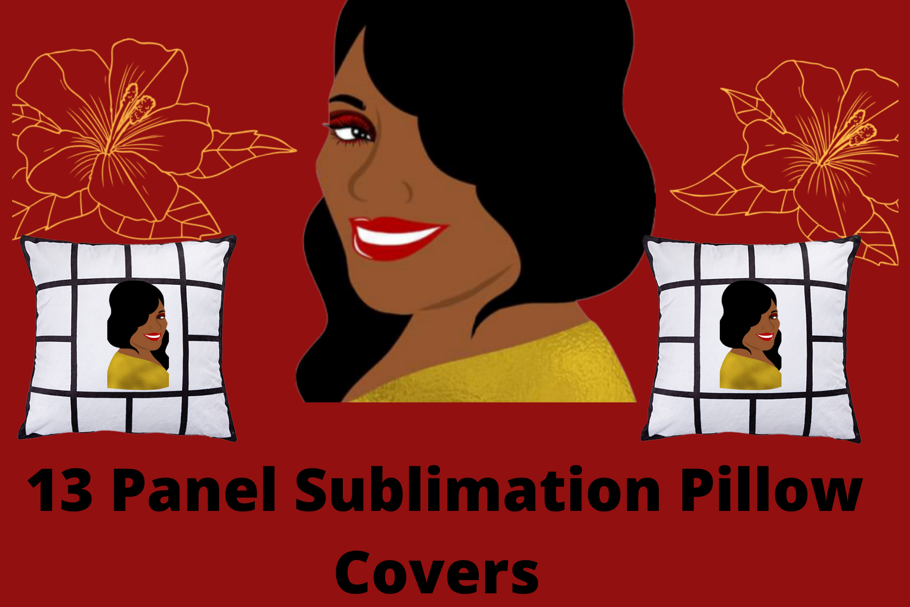 13 Panel Plush Sublimation Pillow Covers