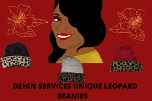 Dzign Services Unique Leopard Beanies