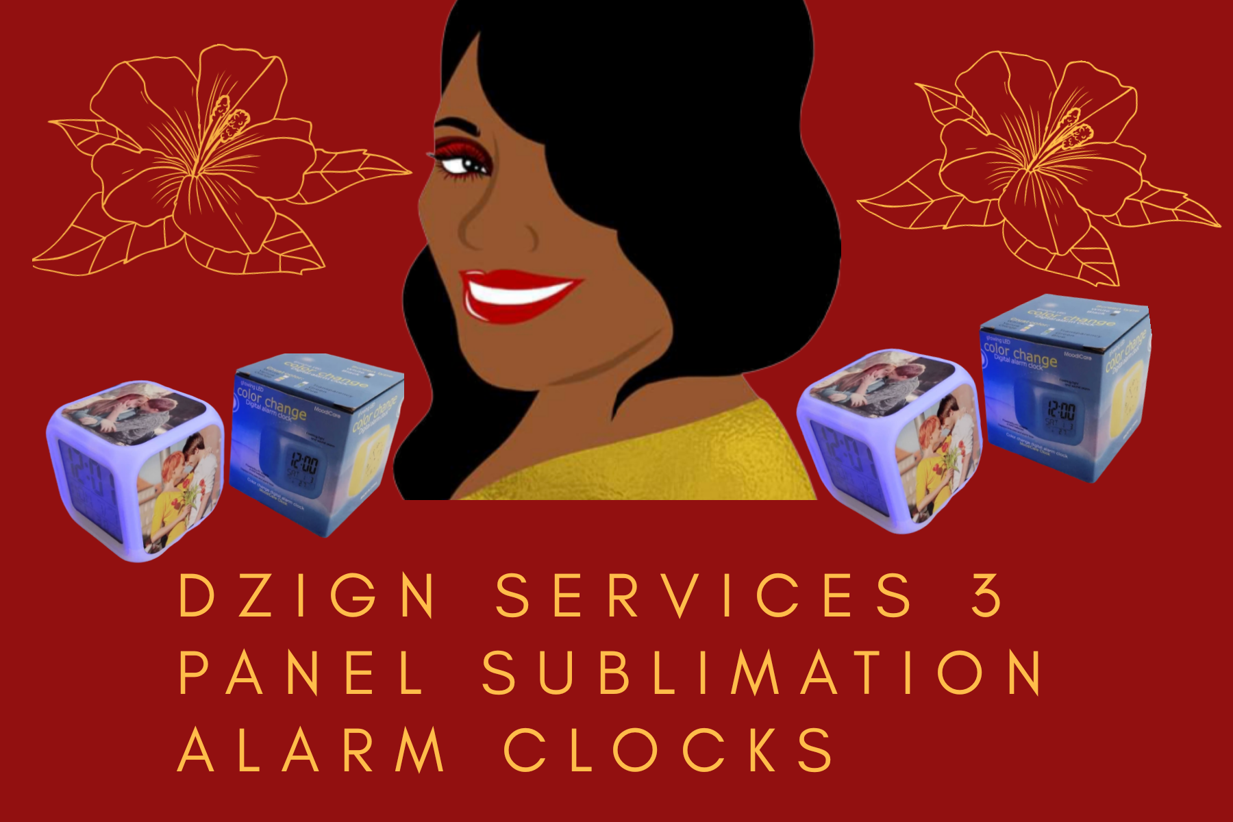 3 Panel Kids Sublimation Alarm Clocks