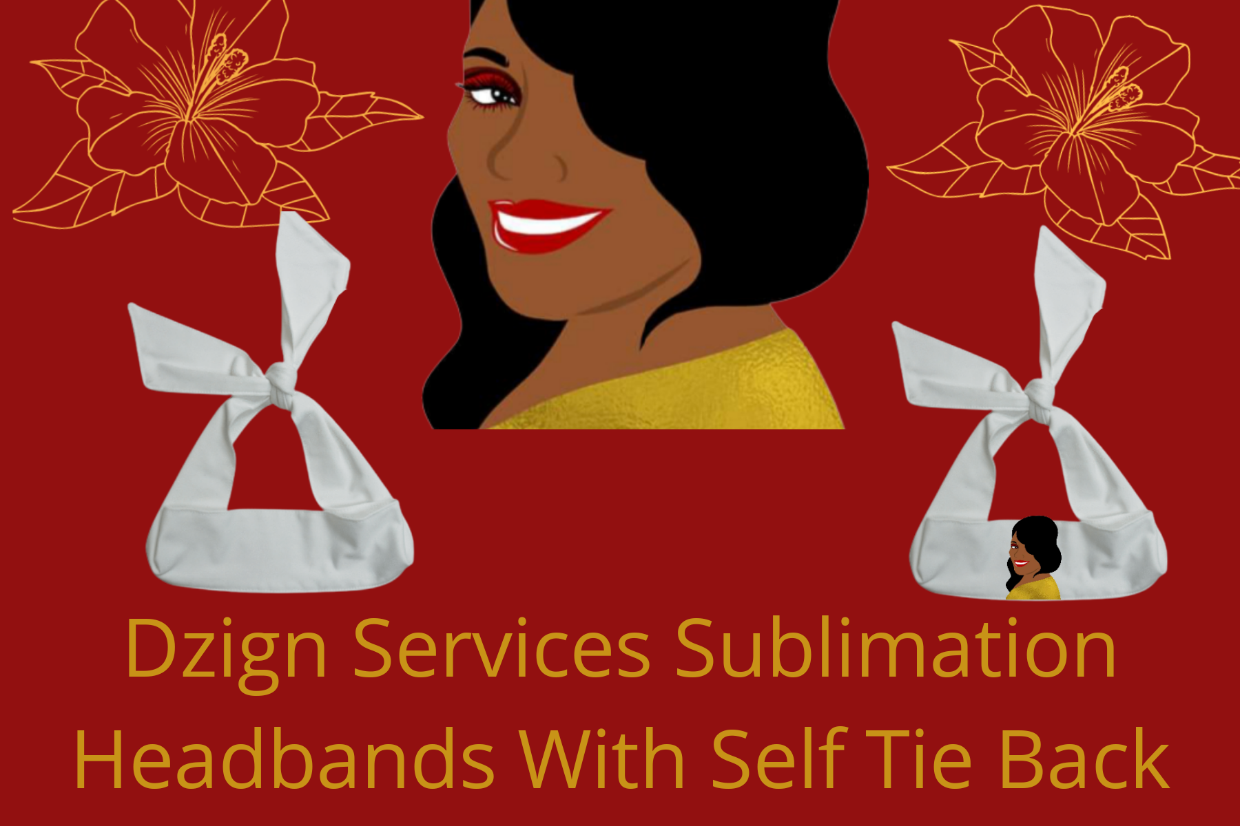 Sublimation Headbands With Self Tie back