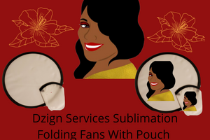 Sublimation Foldable Fans With Pouch