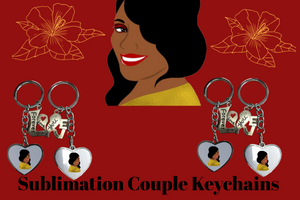Sublimation Couple Keychains
