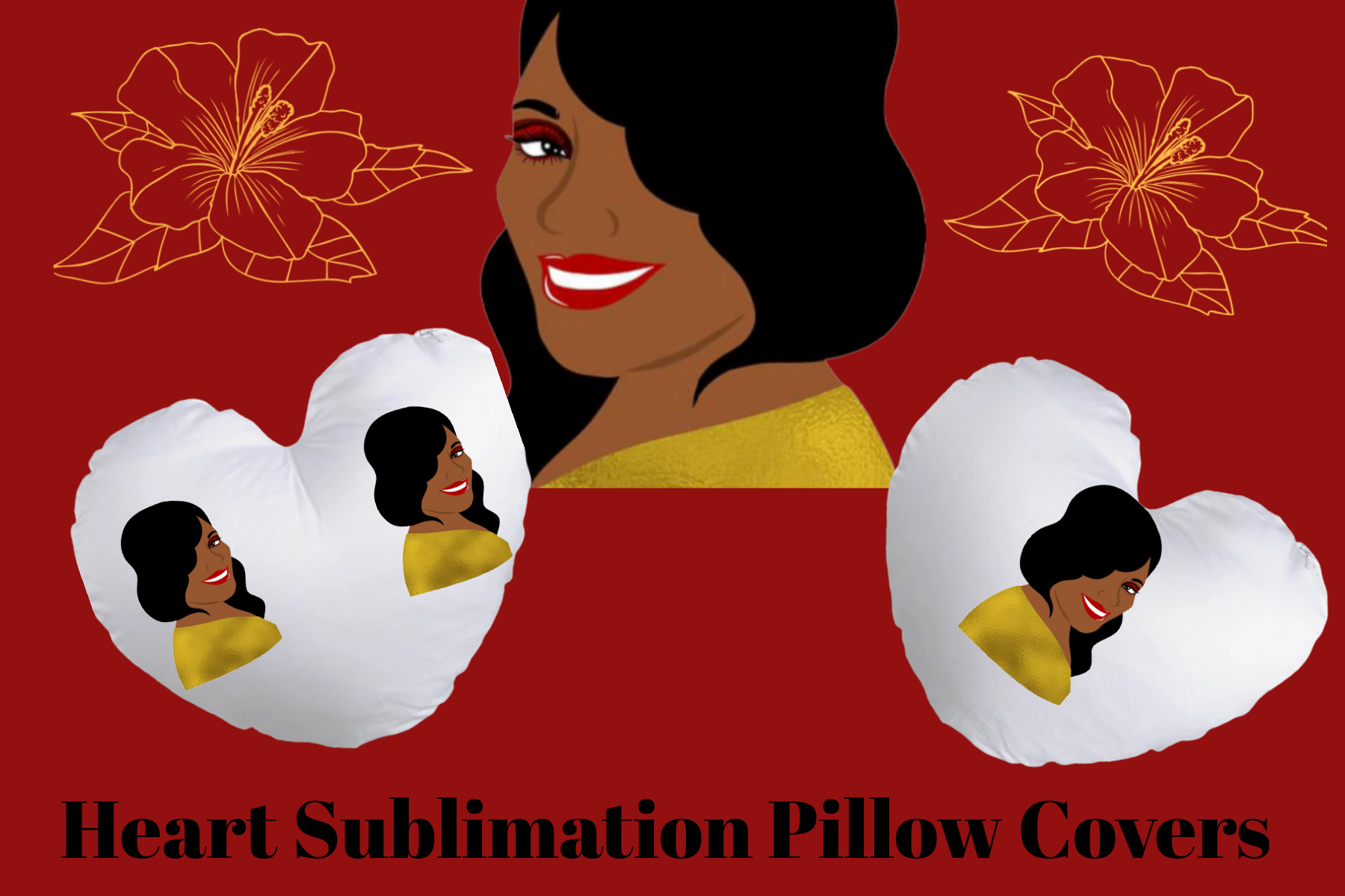 Heart Sublimation Pillow Covers