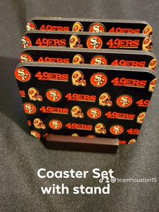 Customize  Coaster Set w/holder