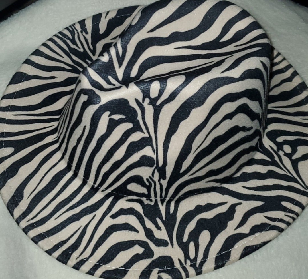 Dzign Services Jazzy Zebra Fedora Hats