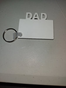 Sublimation Dad Rectangle Keychains