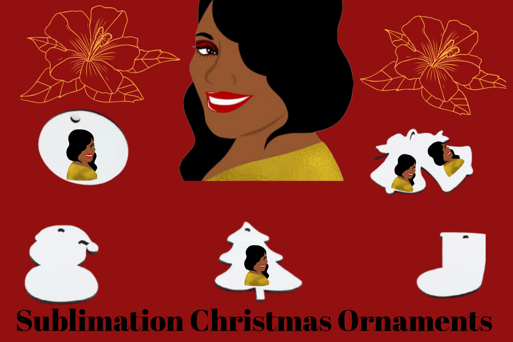 Sublimation Double Sided Christmas Ornaments